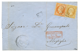 RHODES : 1864 10c + 40c Obl. GC 5094 Sur Lettre De RHODES Pour La FRANCE. B/TB. - Autres & Non Classés