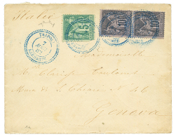 TRIPOLI LIBYE : 1882 5c + 10c(x2) Obl. TRIPOLI BARBARIE Sur Enveloppe Pour L' ITALIE. TTB. - Sonstige & Ohne Zuordnung