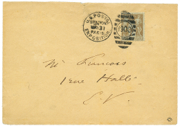 1900 2F SAGE Obl. Killer US POSTAL EXPOSITION / STATION / PARIS Seul Sur Enveloppe Locale. Superbe. - Other & Unclassified