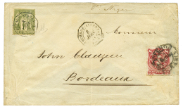 1877 1F SAGE Obl. BUENOS-AYRES PAQ FR J N°1 + ARGENTINA 8c Obl. BUENOS-AIRES Pour BORDEAUX. TB. - Autres & Non Classés