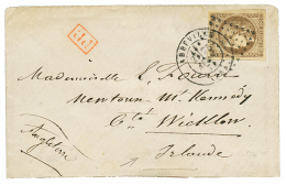 "Emission De BORDEAUX Pour L' IRLANDE" : 1871 30c BORDEAUX(n°47) TB Margé Obl. Sur Enveloppe D' ABBEVILLE Pou - Sonstige & Ohne Zuordnung