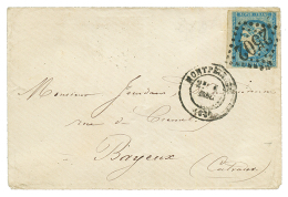 1871 20c BORDEAUX Type I (n°44) TB Margé Obl. GC 2502 + T.17 MONTPELLIER Sur Enveloppe. Cote 1450€. TB. - Sonstige & Ohne Zuordnung