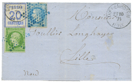 "ETOILE Bleue De PARIS" : 1871 5c(n°20) + 20c(n°29) Obl. ETOILE Bleue + ALSACE LORRAINE 20c Obl. DIFDENHOFEN Sur - Autres & Non Classés