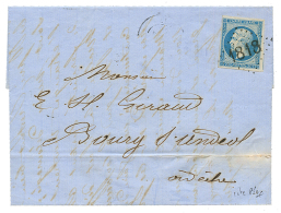 1862 20c(n°14) TTB Margé Obl. Cachet Baton 1818 Sur Lettre Avec Texte De LYON. Cote 850€. Superbe. - Other & Unclassified