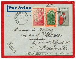 1940 MADAGASCAR 10c+ 1F+ 3F65 Obl. DIEGO-SUAREZ-NAVAL Sur Enveloppe Pour La FRANCE. Superbe. - Other & Unclassified