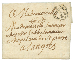 1790 Cachet Orné PP A DIJON Sur Lettre Pour LANGRES. TTB. - Other & Unclassified