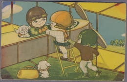 Boriss Margret Flieger Illustrateur, Plane  Artist. Enfants. Old Amag  About 1935y.   D678 - Boriss, Margret