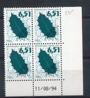 2285   FRANCE  Préoblitéré  N° 235  6F 51  Feuille De Houx     Du 11/08/94   SUPERBE - Voorafgestempeld