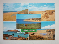 Postcard Hayle Towans Estuary From Lelant Godrevy Lighthouse By Murray King PU St Ives 1990 My Ref B21255 - St.Ives