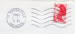 1982 - Lettre Pour Caen - Tp Liberté Gandon (n° 2220) - Bloc Dateur à L'envers - Lettres & Documents