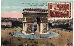 1917 - Vignette ORPHELINS APPRENTIS D'AUTEUIL "INFIRMERIE" Sur Carte Postale Paris Arc De Triomphe (non Voyagé) - Other & Unclassified