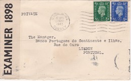 GREAT BRITTAIN - ENGLAND - PORTUGAL - LISBOA -1940 - EXAMINER COVER - Dienstmarken