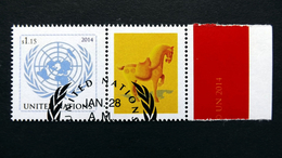 UNO-New York 1387 Oo/ESST, Grußmarke: Chinesisches Neujahr - Jahr Des Pferdes - Used Stamps
