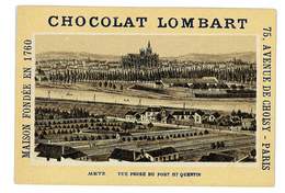 CHROMO IMAGE CHOCOLAT LOMBART PARIS ILLUSTRATION METZ VUE PRISE DU FORT DE ST QUENTIN - Lombart