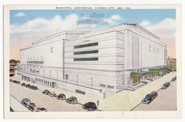 USA - KANSAS CITY MO - MUNICIPAL AUDITORIUM BUILDING EXTERIOR - C1946 Missouri Vintage Postcard - Kansas City – Missouri