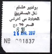Ticket Transport Algeria Bus Trajet : Haddada / Souk-Ahras Billete De Autobús Biglietto Dell'autobus - Wereld