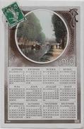 CPA Calendrier Circulé 1910 Péniche - Nouvel An