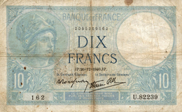 DIX FRANCS 1940 - 10 F 1916-1942 ''Minerve''