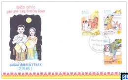 Sri Lanka Stamps 2017, Vesak 2561 BE, Buddha, Buddhism, FDC - Sri Lanka (Ceilán) (1948-...)