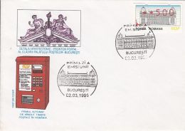 59327- FIRST ROMANIAN STAMPS ATM, COVER FDC, 1995, ROMANIA - FDC