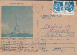 59335- BUCEGI MOUNTAINS- CARAIMAN HEROES CROSS, SPECIAL POSTCARD, POTTERY STAMPS, 1992, ROMANIA - Covers & Documents