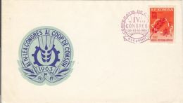 59344- CONSUMERS COOPERATIVE CONGRESS, SPECIAL COVER, 1963, ROMANIA - Storia Postale