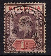 St Lucia, 1904, SG 67, Used (Wmk Mult Crown CA) - St.Lucia (...-1978)