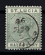 St Lucia, 1891, SG 43, Used, Die II - Ste Lucie (...-1978)