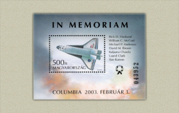 HUNGARY 2003 HISTORY In Memoriam COLUMBIA SHUTTLE - Fine S/S MNH - Nuevos