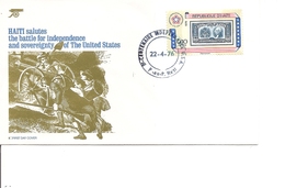 Indépendance USA-Timbres Sur Timbres  ( FDC De Haiti De 1976 à Voir) - Unabhängigkeit USA