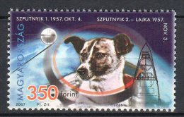 HUNGARY 2007 HISTORY 50th Anniversary Of The First DOG ASTRONAUT - Fine Set MNH - Unused Stamps