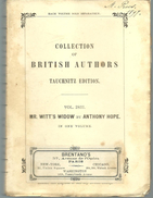 Mr WITT'S WIDOW By M Anthony HOPE, Collection Of British Autors Vol 2831 - Andere & Zonder Classificatie