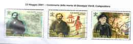 VATICANO / VATIKAN 2001 GIUSEPPE VERDI Serie Usata / Used - Used Stamps