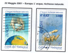 VATICANO / VATIKAN 2001 EUROPA CEPT Serie Usata / Used - Oblitérés