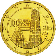 Autriche, 10 Euro Cent, 2004, SPL, Laiton, KM:3085 - Austria