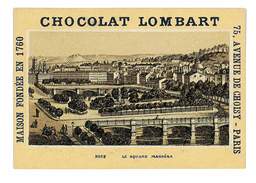 CHROMO IMAGE CHOCOLAT LOMBART PARIS ILLUSTRATION NICE LE SQUARE MASSENA - Lombart