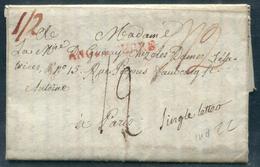 FRANCE - " ANGLETTRE " MARQUE D'ENTRÉE EN FRANCE SUR LETTRE DE LONDRES LE 19/5/1829 - TB - Marques D'entrées