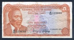 506-Kenya Billet De 5 Shillings 1975 B52 - Kenia