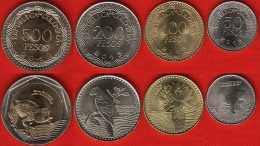 Colombia Set Of 4 Coins: 50 - 500 Pesos 2012-2013 UNC - Kolumbien