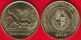 Uruguay 2 Pesos 2012 Km#136 "Carpincho" UNC - Uruguay