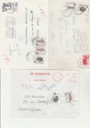 LOT DE 3 LETTRES TAXEES DES ANNEES 1984-85-87 - 1960-.... Storia Postale