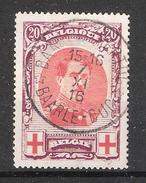 BELGIQUE, Croix Rouge, 1914 , Yvert N° 134, Albert 1er, 20 C + 20 C Violet / Rouge, Obl BAARLE DUC , Superbe ! - 1918 Croce Rossa