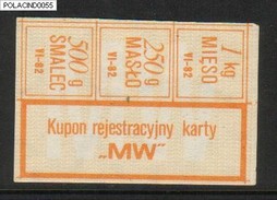 POLAND RATION COUPON 1982-06 TYPE M-W - Unclassified