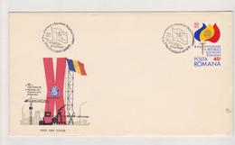 Industries FDC ROMANIA 1975 INDUSTRY 10 ANIVERSAY OF RSR ROMANIA FDC 1975 - FDC