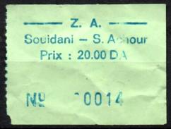 Ticket Transport Algeria Bus Transport Urbain - Annaba - Z. A -  Trajet Souidani / Sidi Achour - Mundo