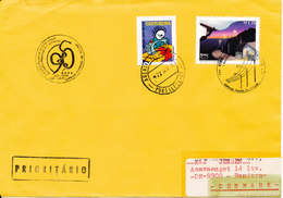 Brazil Cover Sent To Denmark 22-1-2007 Topic Stamps And 3 Different Postmaks - Lettres & Documents