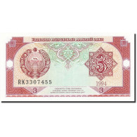 Billet, Uzbekistan, 3 Sum, 1994-1997, 1994, KM:74, NEUF - Uzbekistán