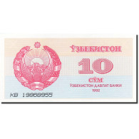 Billet, Uzbekistan, 10 Sum, 1992-1993, 1992, KM:64a, NEUF - Usbekistan