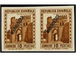 * COLONIAS ESPAÑOLAS: TANGER. Ed.83s (2). 10 Pts. Castaño Claro, Pareja SIN DENTAR. ... - Altri & Non Classificati