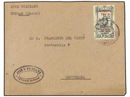 MARRUECOS. Ed.70. 1920. TETUÁN A BARCELONA, 10 Cts. S. 25 Pts. Gris Verde. - Altri & Non Classificati